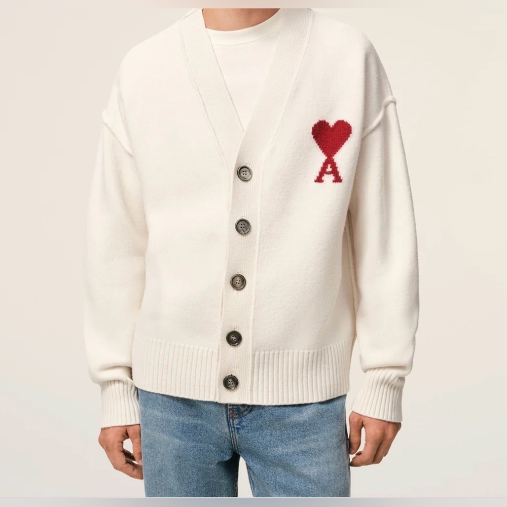 Ami Paris Wool Cardigan XXL